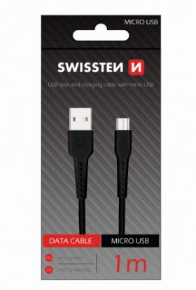 Picture of SWISSTEN USB Data Cable 1m Micro Crna