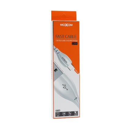 Picture of USB data kabal Moxom CC-64 FAST microUSB 1m beli