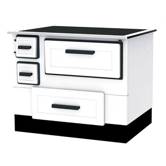 Picture of Šporet na čvrsto gorivo Alfa Plam 55 termo R ECO, beli, desni