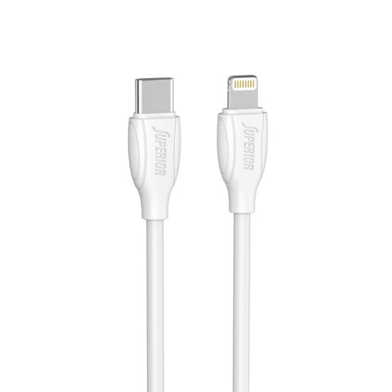 Picture of USB data kabal Superior CO-BX19 Fast 20W 3A Type C na Lightning 1m beli